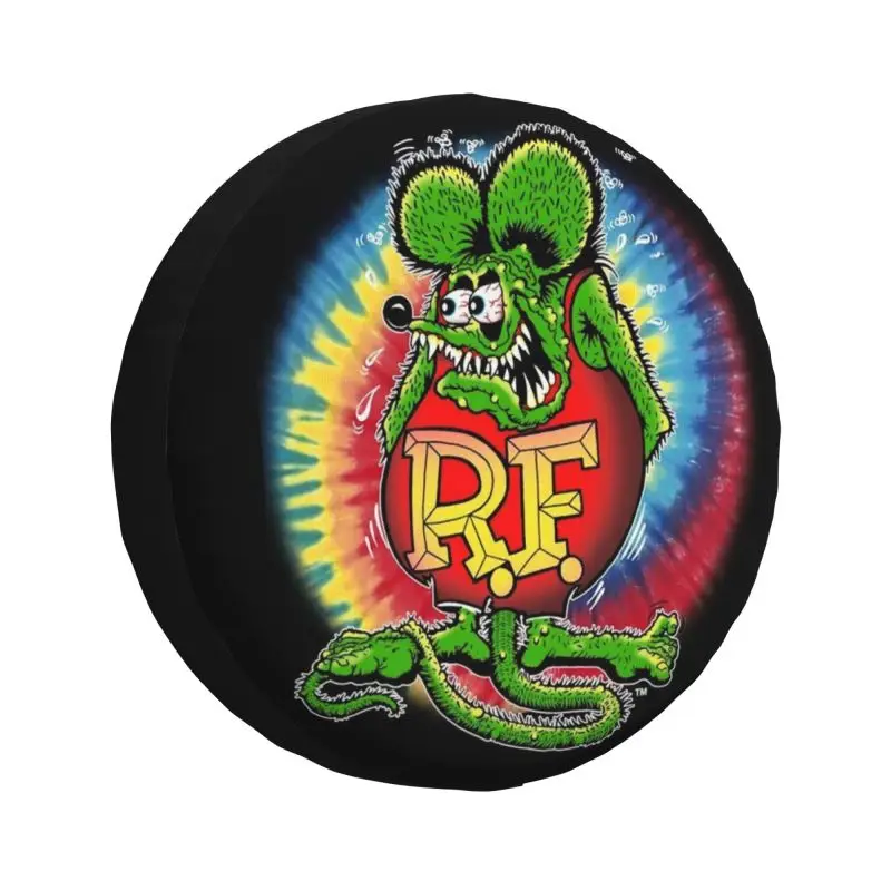 

Anime Cartoon Rat Fink Spare Wheel Cover for Jeep Hummer 4WD RV Custom Tire Protector 14" 15" 16" 17" Inch
