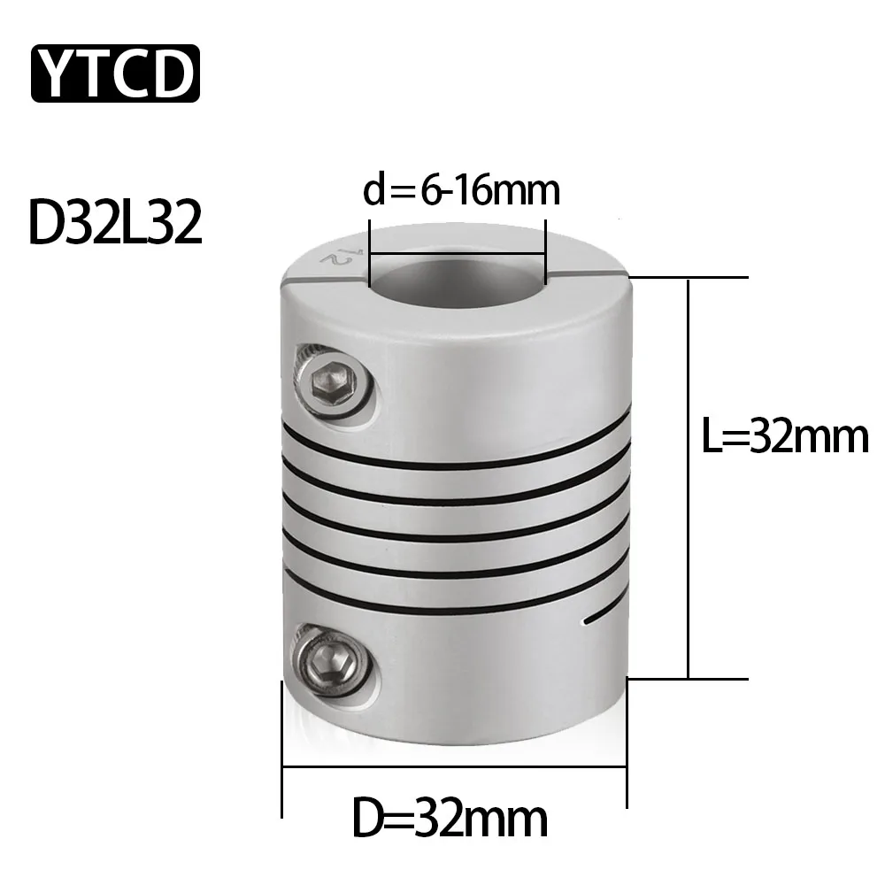 Шаговый муфта мотора D32L32mm для обмотки 3D принтера аксессуары сделай сам 6 ~ 16 мм -