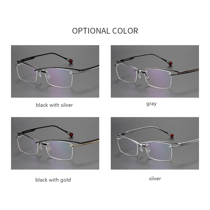 Плавающая оправа для бровей из чистого титана очки такой же дизайн как Ken Okuyama