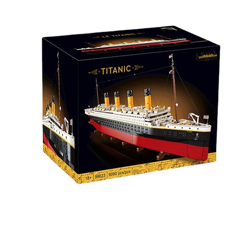 

9090pcs Titani Compatible 10294 Titanic Large Cruise Boat Ship Steamship Bricks Building Blocks Children Toys Gifts 99023