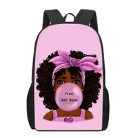 black girl painting pretty 3d printed book bag men 16 inch backpack for teen boys kindergarten bagpack children mochila