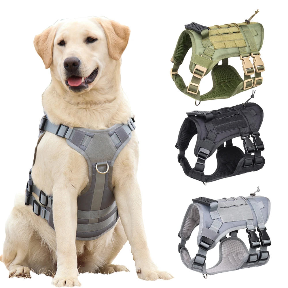 Tactical Dog Harness Military Training K9 Dog Harness for Medium Large Dogs German Shepherd No Pull Patrol Quick Release Vest
