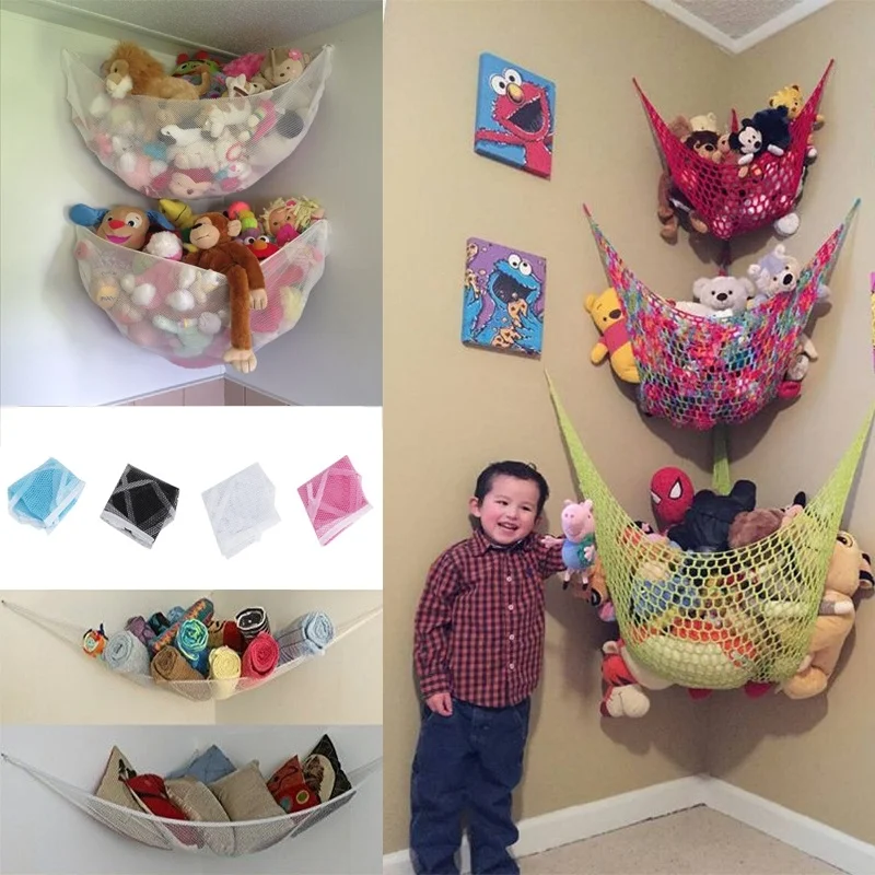 

Useful Children Room Doll Organize Corner Stuffed Animals Toys Organize Storage Toys Hammock Net Holder Children Room Accessory