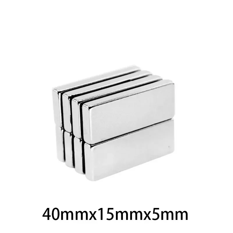 Неодимовый магнит 40x15x5 мм сверхмощный мощный постоянный N35 NdFeB 2 ~ 20 шт.