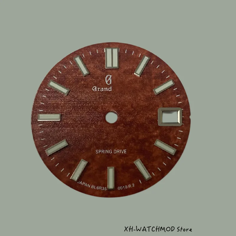 New watch dial 28.5mm red black white mechanical dial green luminous suitable for NH35/NH36/4R/7S movement watch accessories