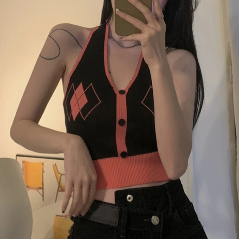 

H9ED Женская Сексуальная кружевная блузка без рукавов на тонких бретельках с красивой спиной и V-образным вырезом