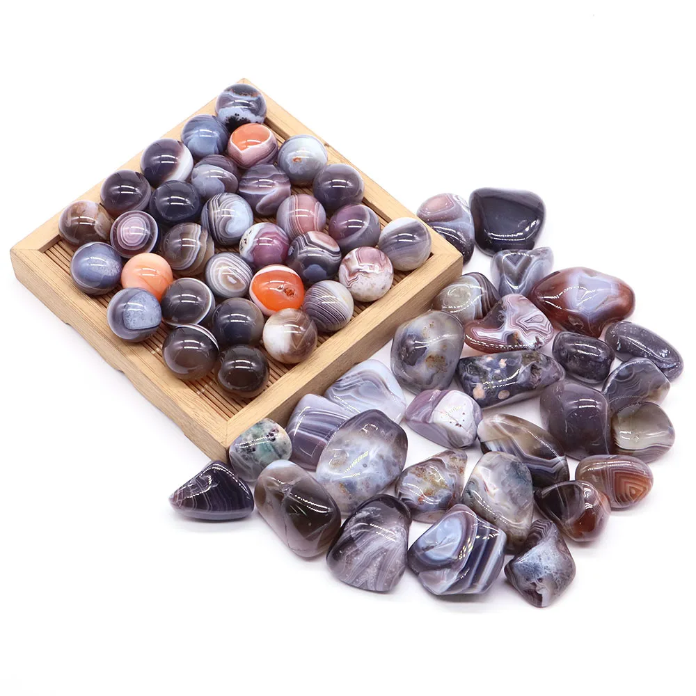 Натуральные драгоценные камни из Ботсвана агата Исцеляющие шарики и разбитые