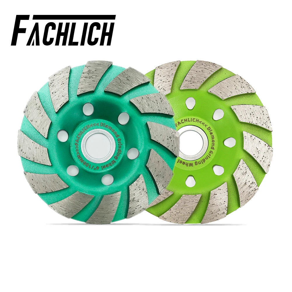 

FACHLICH 4"/Dia100mm Diamond Grinding Wheel Cup Polishing Concrete Marble Granite Masonry Turbo Row Thickness 5mm Grinder Plate