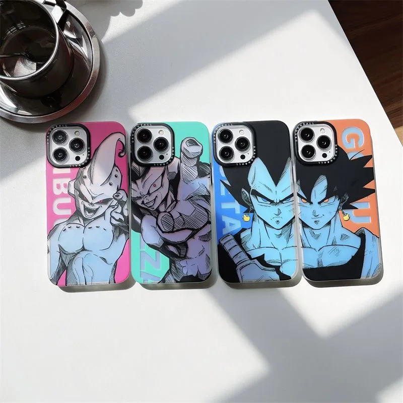 

Cartoon Dragons Balls Gokus Majins Buus Phone Cases For iPhone 15 14 13 12 11 Pro Max Back Cover
