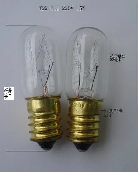 T18 E14 220V 15W kitchen ware appliances refrigerator microwave oven electric stove T-shaped ordinary incandescent bulbs LED