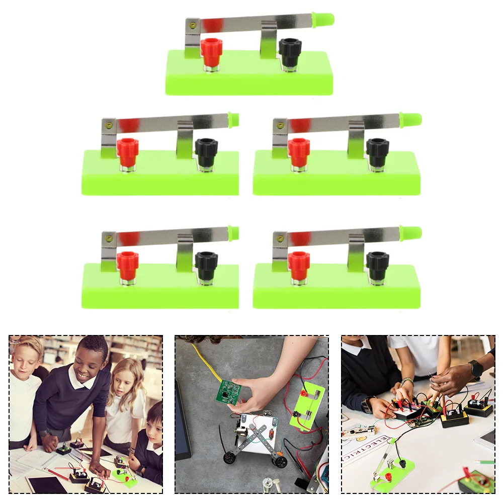 

5pcs Switches Electricity Circuit Switch Switches SPST Switch Single Pole Switch for School Class Experiment