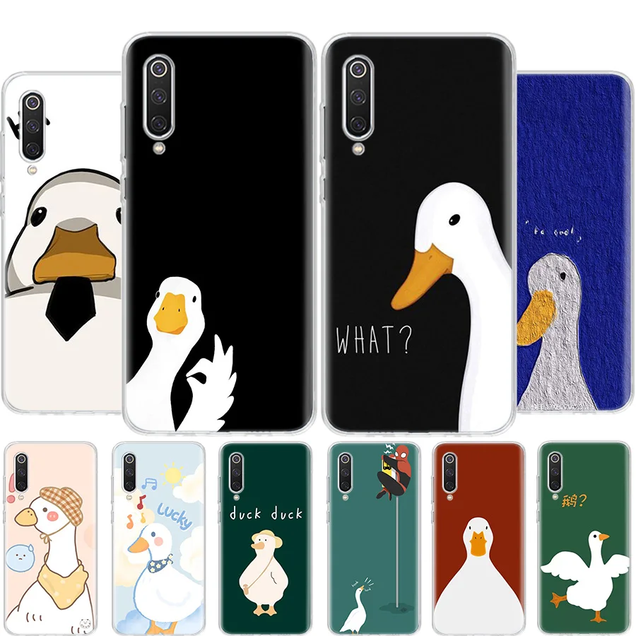 

Cartoon Cute Goose Duck Phone Case For Xiaomi Poco X4 NFC Pro 5G X3 GT M4 M3 M2 Mi F3 F2 F1 A1 A2 Lite A3 Note 10 CC9E Coque