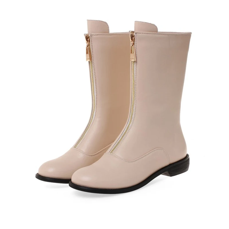 

Большие размеры; Сезон осень-зима; Удобные ботинки с круглым носком на молнии; Большие размеры