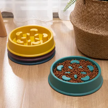 Pet Slow Food Bowl Small Dog Choke-proof Bowl Non-slip Slow Food Feeder Dog Rice Bowl Pet Supplies Available for Cats and Dogs 1