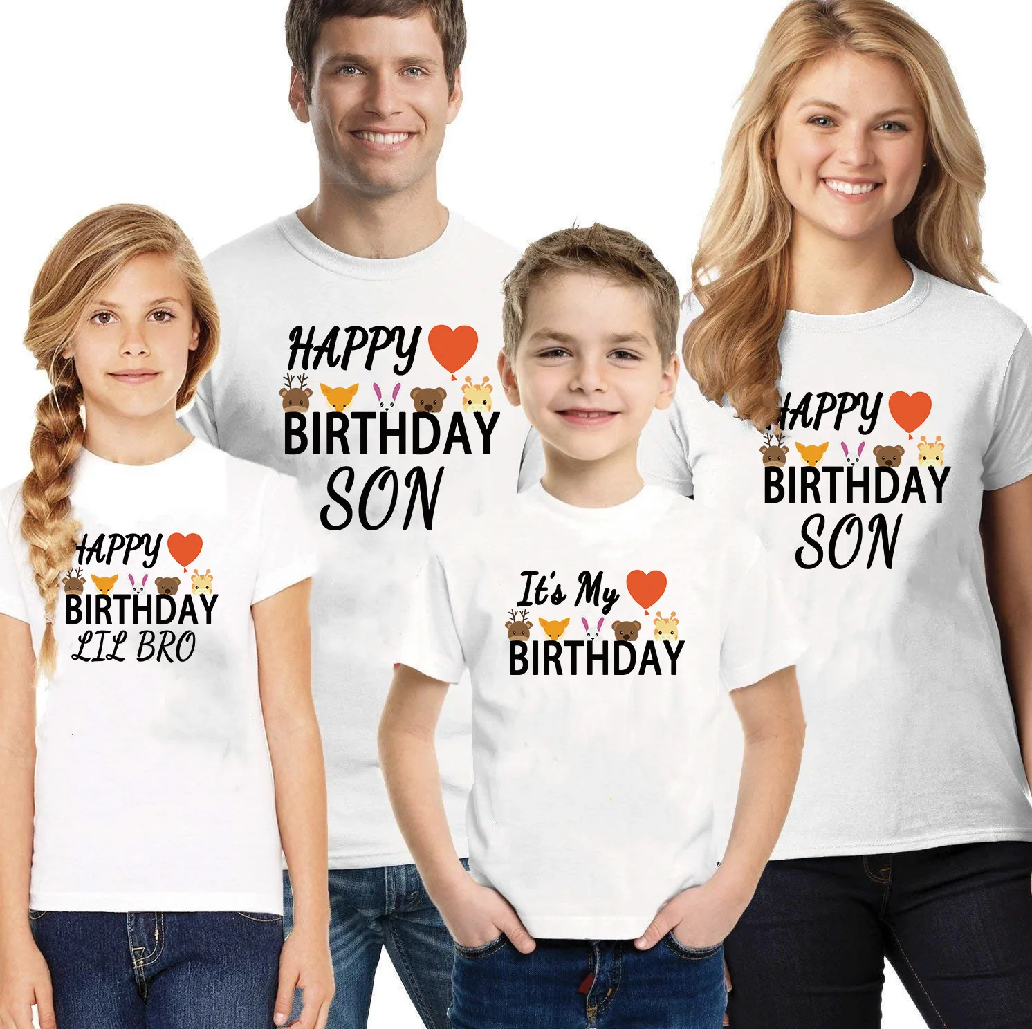 Happy Birthday Dad Mom Daughter Son Family T Shirt Mother Kids Tshirt Daddy And Baby Boy Girl Matching Outfits My Love Shirt