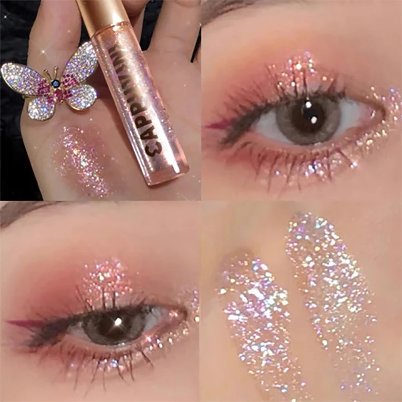 

7 Color Diamond Eye Shadow Nude Metal Shimmer Glow Glitter Single Liquid Eyeshadow Makeup Pigment Accessorices Makeup Cosmetics