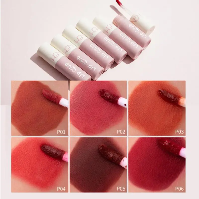 

Cherry Red Lipgloss Lip Gloss Velvet Matte Lipstick Lip Glaze Non-stick Cup Soft Mist Lip Tint Mud Beauty Cosmetics Moisturizing