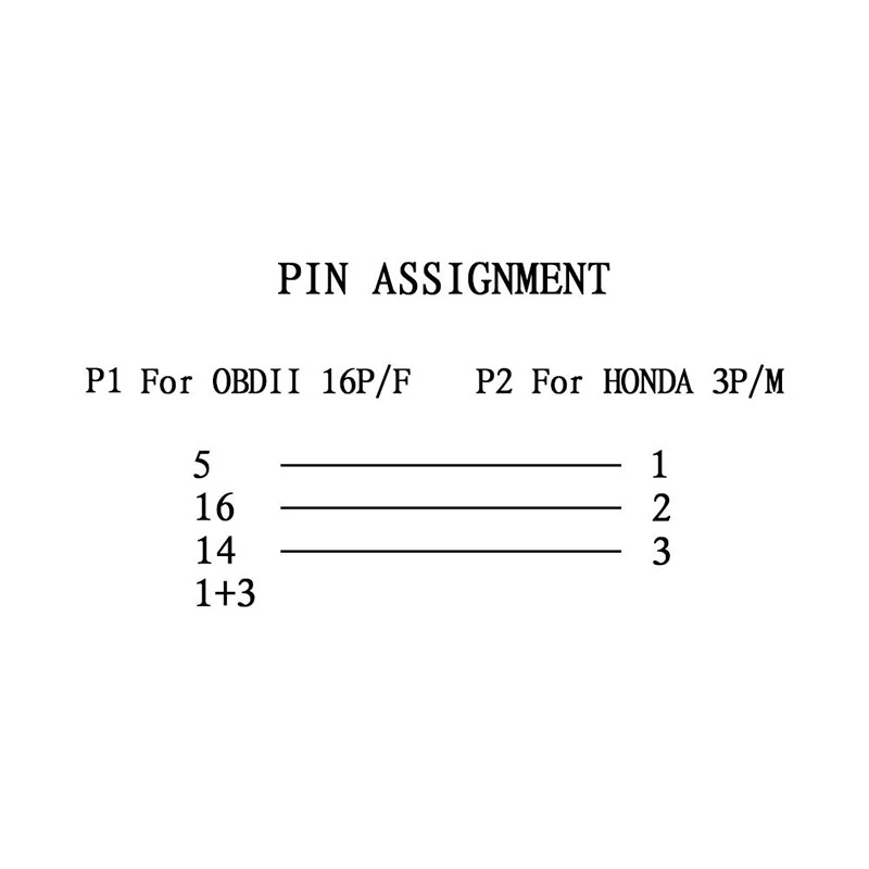 2X OBD2 кабель для Honda 3Pin OBD1 адаптер OBDII Для 3-контактный до 16-контактный разъем