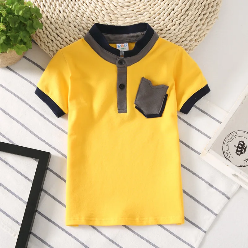 2022 Fashion Kids Boys Polo Shirts Teens 2-14 Years Cotton Short Sleeve Baby Boy Polo Sports Shirt Tops Children Clothing