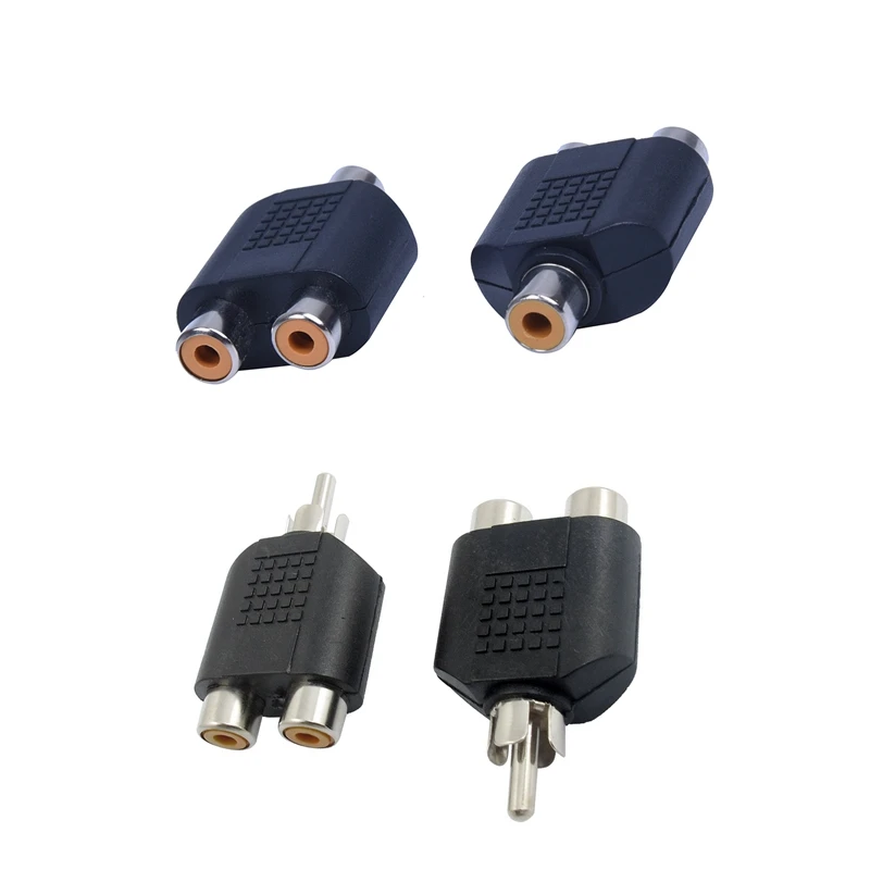 

RISE-AV Audio 1 RCA штекер к 2 розеткам RCA адаптер разъем 2 шт. с 2 шт. RCA AV сплиттер Y адаптер 1 гнездо 2 гнезда