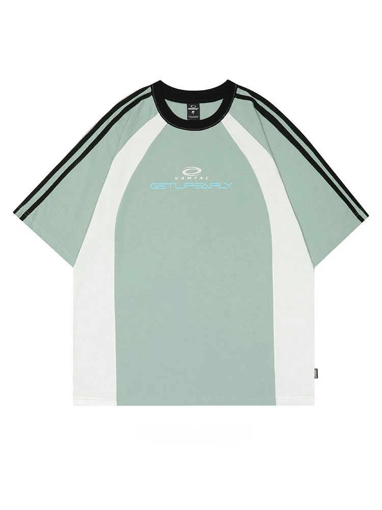 Мужские и женские футболки с короткими рукавами в американском стиле ретро