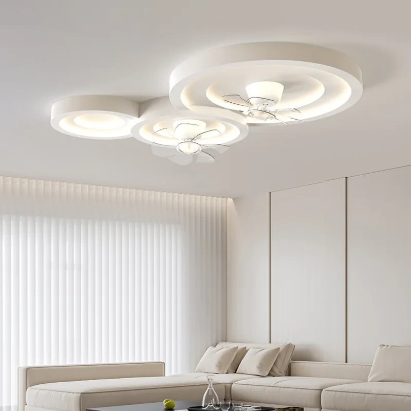 

Cow Style Full Spectrum Ceiling Ceiling Fan Lights Living Room Bedroom Modern 360 Degrees Shaking Head Mute Electric Fan Lamp Di