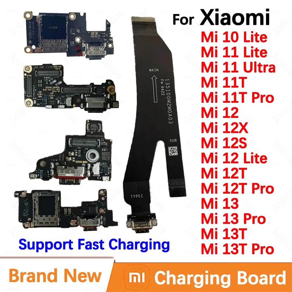 Фото Оригинальная док-станция для зарядного устройства USB для Xiaomi Mi 13 13T Pro 12 Lite 12T 12S 12X 11T 11 Ultra 10 8 Плата быстрой зарядки Connect Flex №1