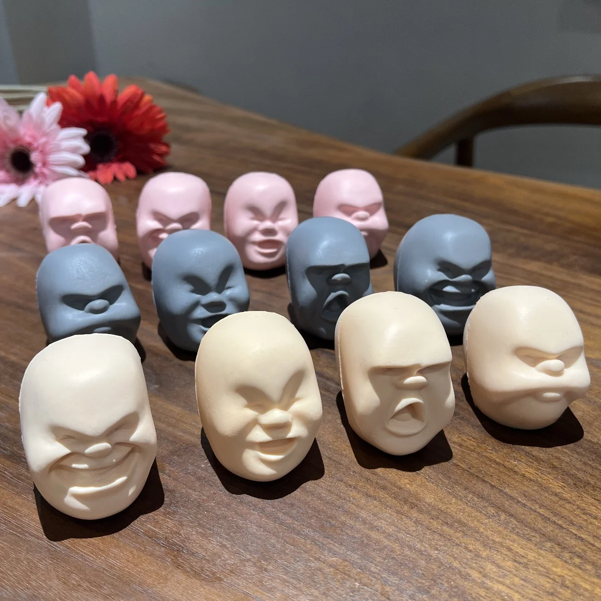 4 шт. мяч с эмоцией человеческого лица медленный отскок забавная новинка Caomaru