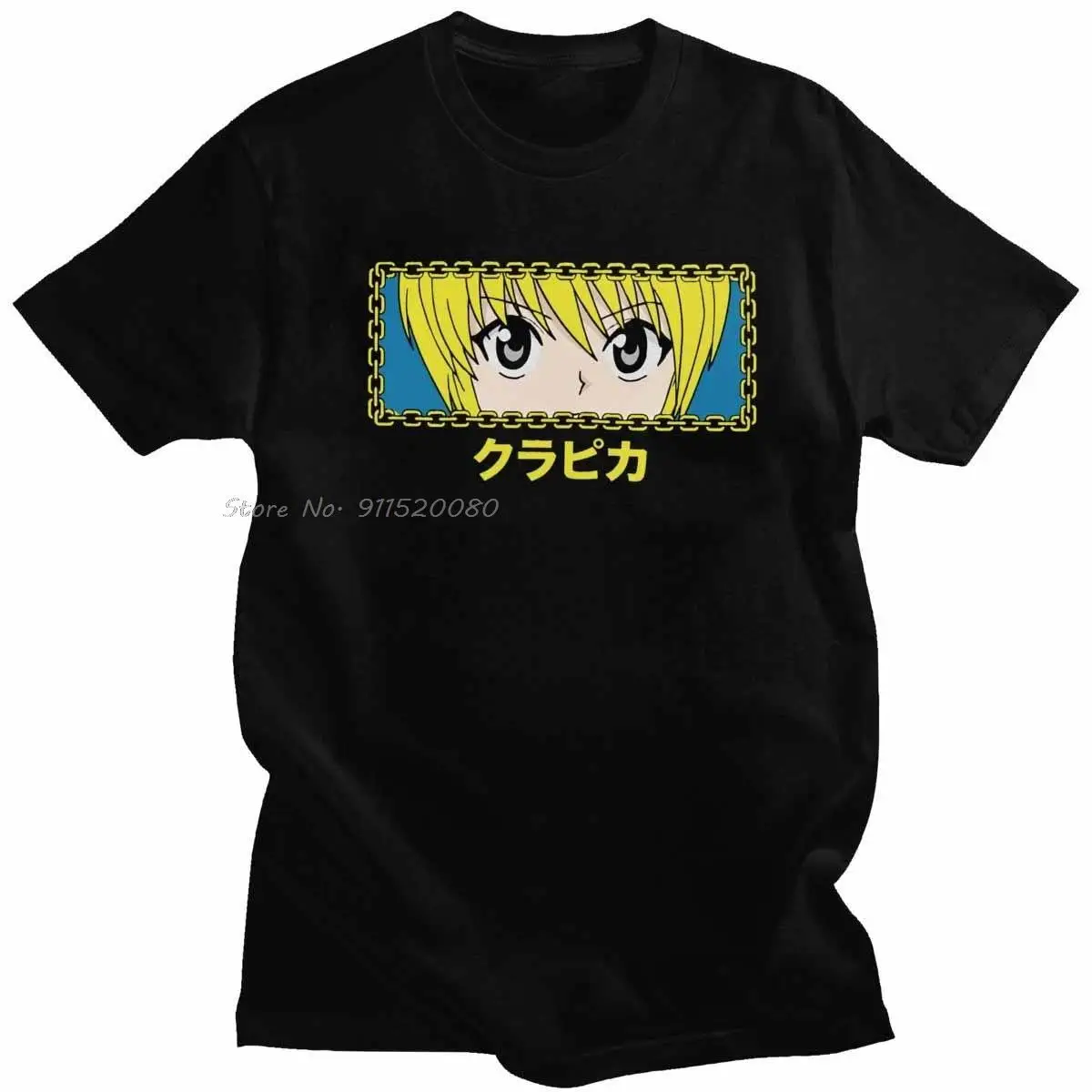 

Men's HXH KURAPIKA EYES T-Shirt Streetwear Hunter x Hunter Tshirt Short Sleeve Hip Hop Anime Manga T Shirt Cotton Tee Gift Idea