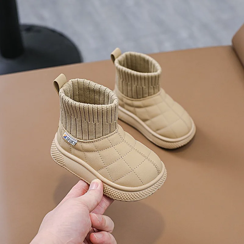 Осенне-зимние зимние сапоги для маленьких девочек и мальчиков детская