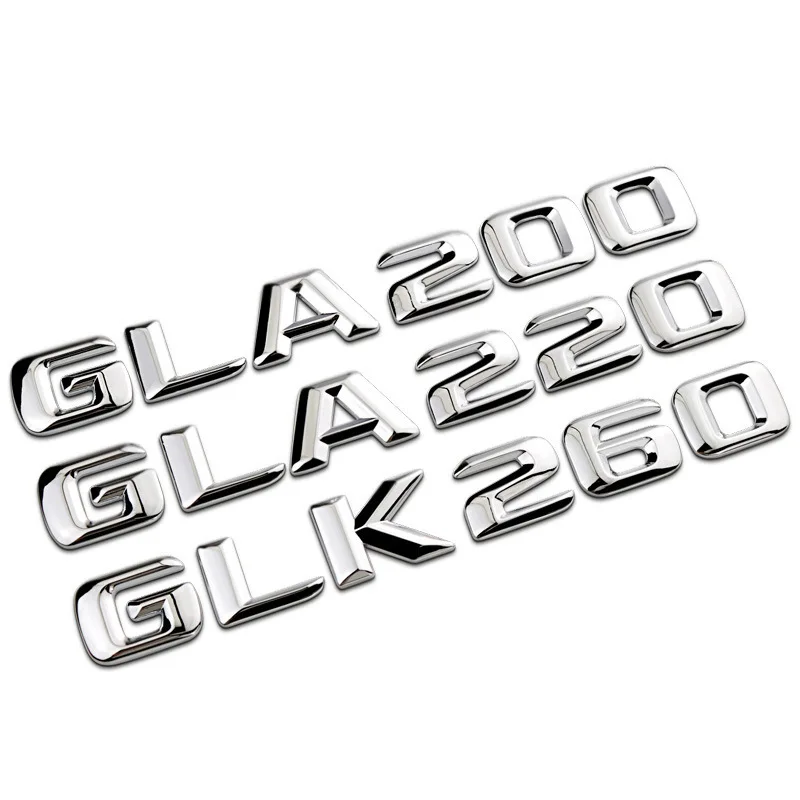 

3D ABS Car Rear Trunk Emblem Badge GLK GLA 200 220 250 260 300 350 Sticker For Mercedes X156 X164 X204 H247 W167 Accessories