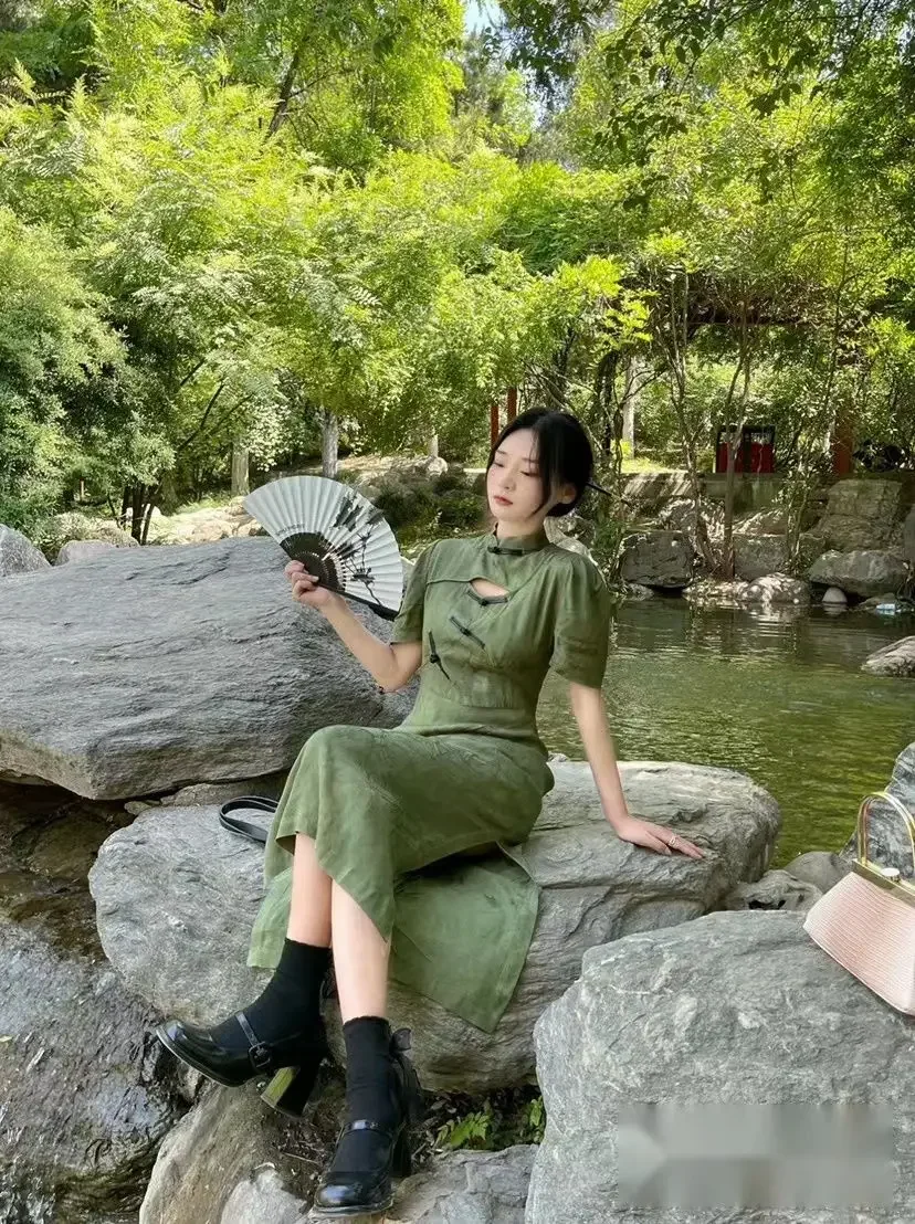 Весеннее Новое улучшенное модное платье Ципао в китайском стиле винтажное