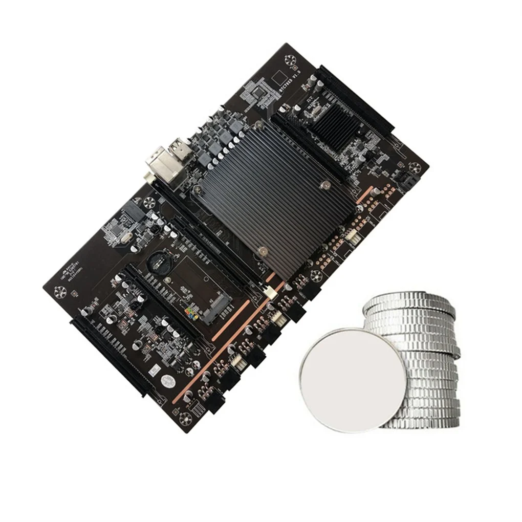 

X79 H61 LGA 2011 CPU Mining Motherboard Desktop PC Onboard LAN SATA 3.0 100M Network Card 48MH/S Upgrade Accessory