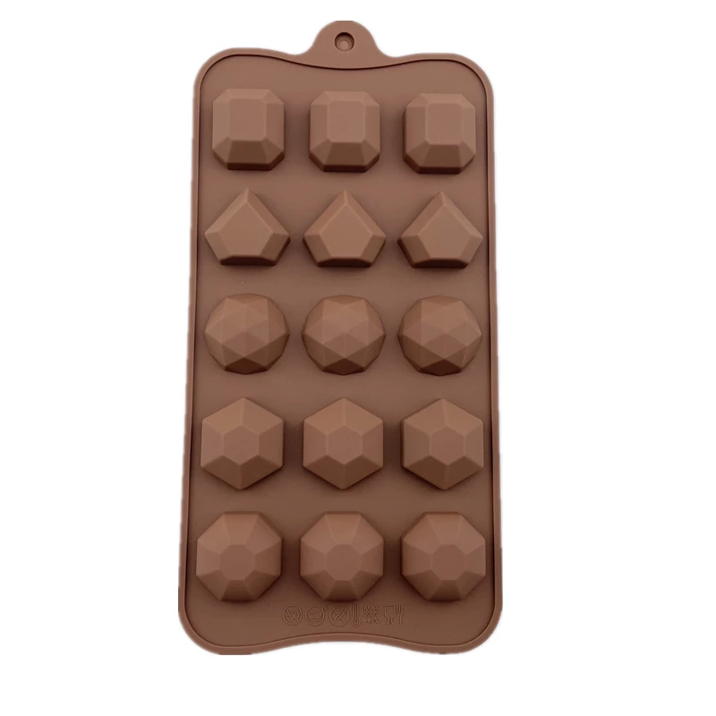 Силиконовая форма для шоколада, 15 пустотей, новый дизайн, форма камня ...