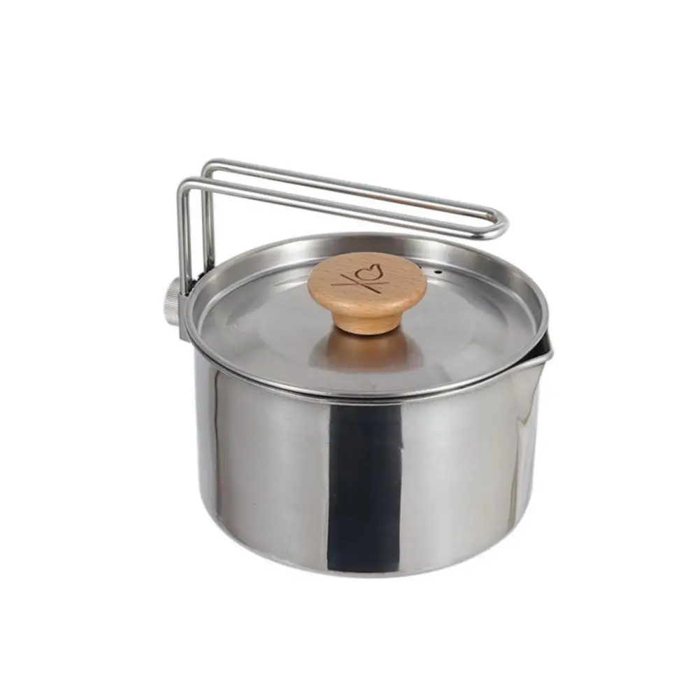 

Outdoor Stainless Steel Kettle Mountaineering Portable Camping Coffee Pot Tea Kettle