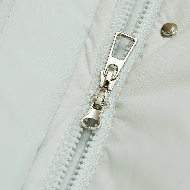 JAZZEVAR 2022 Long Down Jacket Women White Eiderdown Hooded Coat Thickened Warm Loose Profile High-end