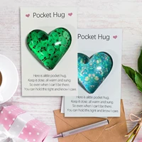 pocket hug heart tiny hug decoration glass heart glitter heart gift for girls women valentines day birthday weeding party favor