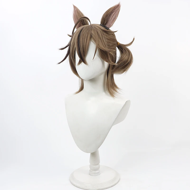 Парик из нержавеющей стали для косплея коричневый смешанный Короткие