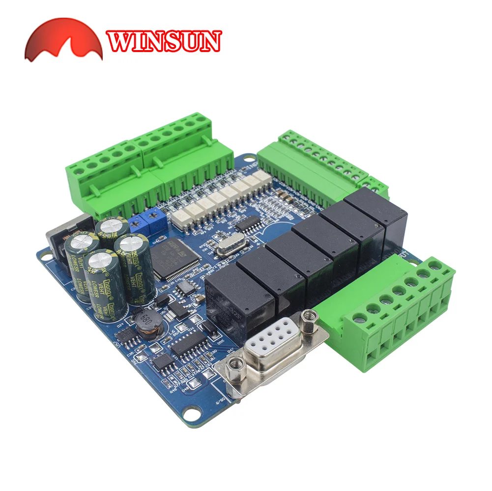 Фото Плата промышленного управления PLC FX3U 14MR 14MT, 8 в 6 Out, аналоговый 6AD 2DA, Modbus RS485 RTC, чехол в комплекте, фотопанель №4