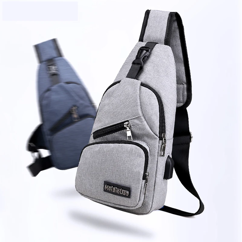 

Casual Multifunction Waterproof Crossbody Bag Short Trip Unisex Travel Sling Shoulder USB Charge Chest Bag Men Luxury Handbag