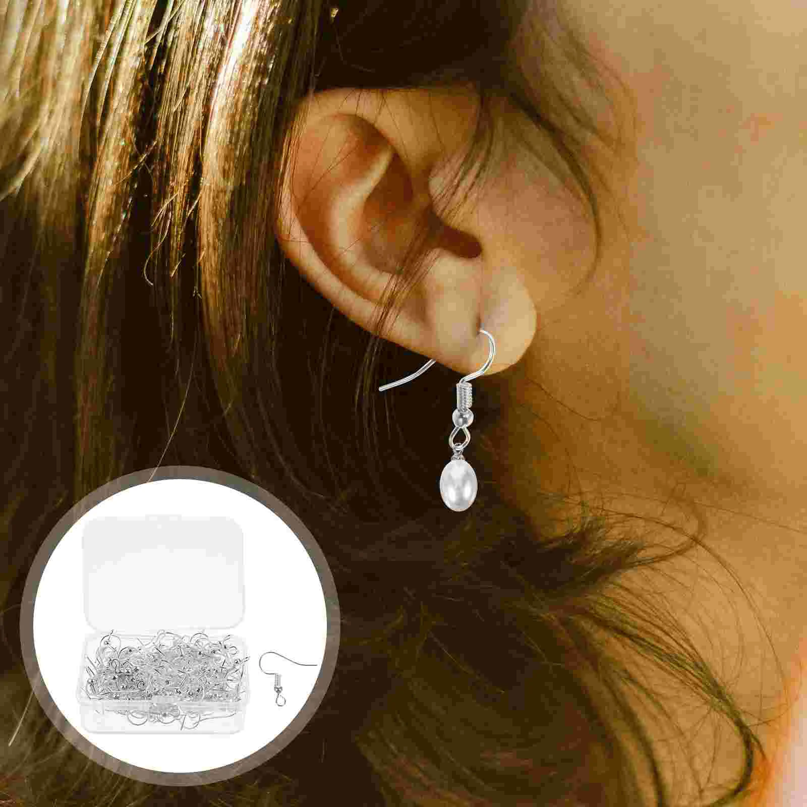 

120 Pcs Gold Plated Earrings Handmade Material Hook DIY Hooks Jewelry Pendant Iron Backs Replacements