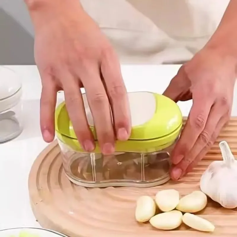 Ручной резак для чеснока портативный домашний одноручный телескопический нож