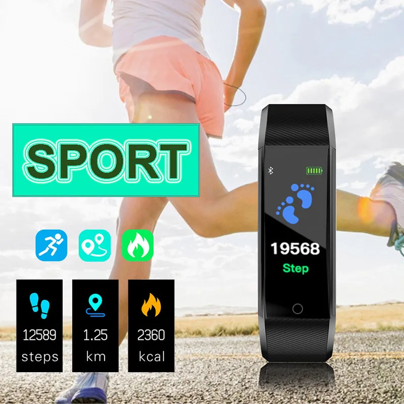 Смарт-часы из силикона для детей Smart Watch Kids Children Smartwatch For Boys Girls Fitness Tracker Heart Rate Blood Pressure Monitor Child Clock on.