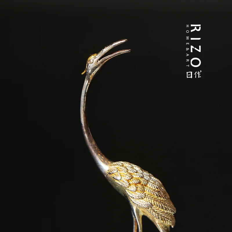 Фото Набор для вставки благовоний Qingsongtang Sier Crane, медная печь Su, известный мастер Hu Qingsong's Home Interior E №2