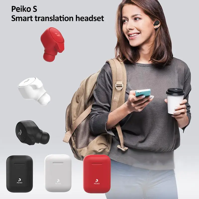 

Tws-наушники с переводчиком, 10 м, Usb-зарядка