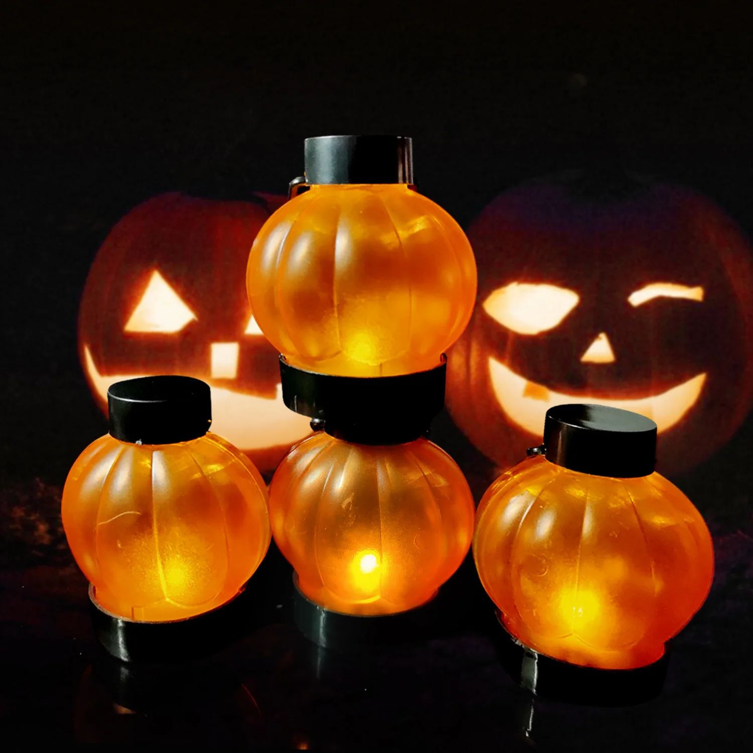 

6pc LED Halloween Decorations Pumpkin Lanterns Household Decorations Ghost Festival Luminous Lantern Festival Party