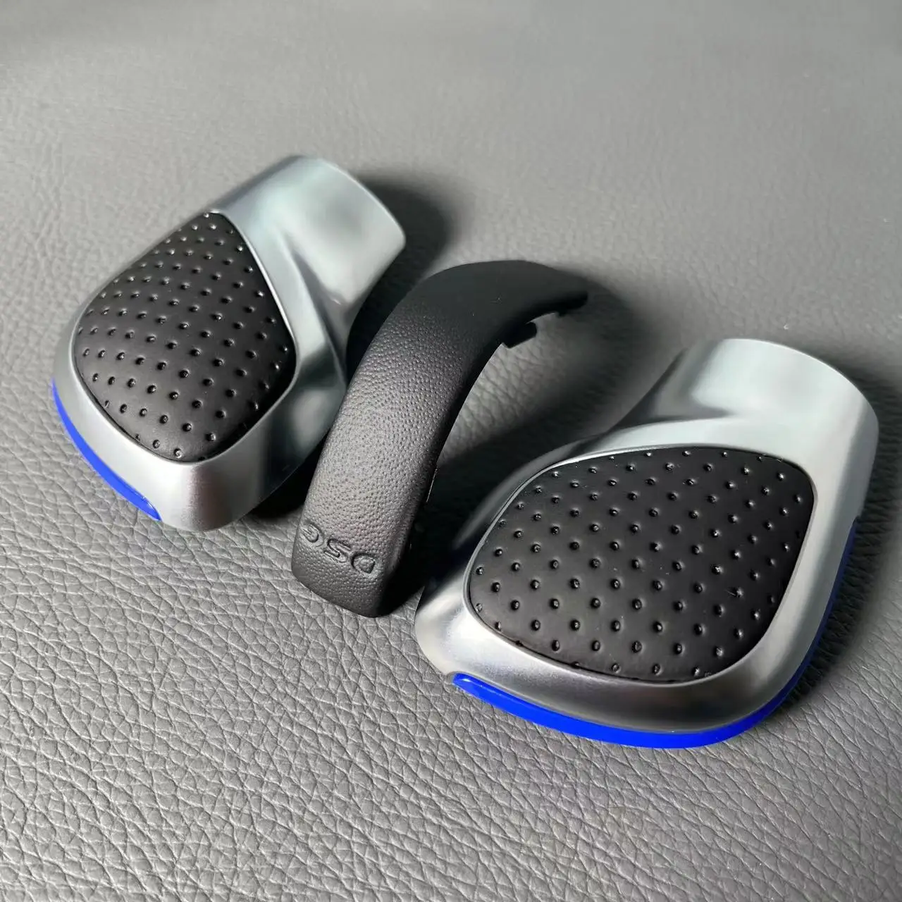 Ручка переключения передач DSG, хромированная кожаная синяя и красная боковая крышка для VW Golf 6 7 R GTI Passat B7 B8 CC R20 Jetta MK6 GLI