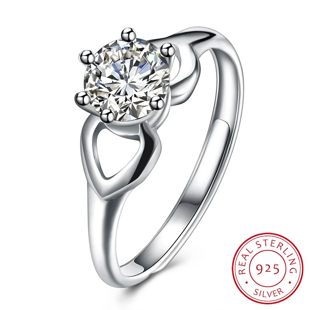 

Sterling Silver Ring Fashion Trend Ring Set with Zircon Flat Ring