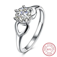 sterling silver ring fashion trend ring set with zircon flat ring