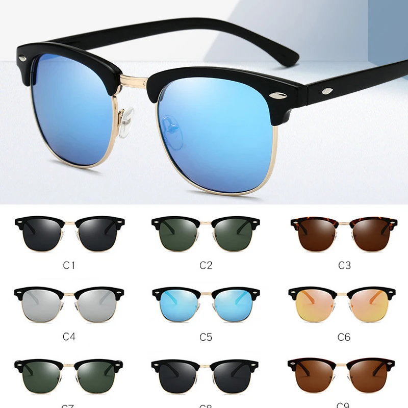 

Men Vintage Aluminum Polarized Sunglasses Classic Brand Sun Glasses Coating Lens Driving Eyewear For Men/Women